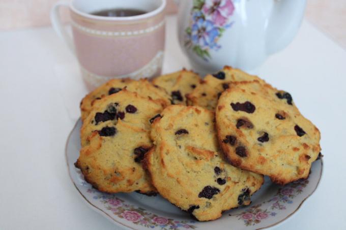 Cookies med chokolade og solbær sukker