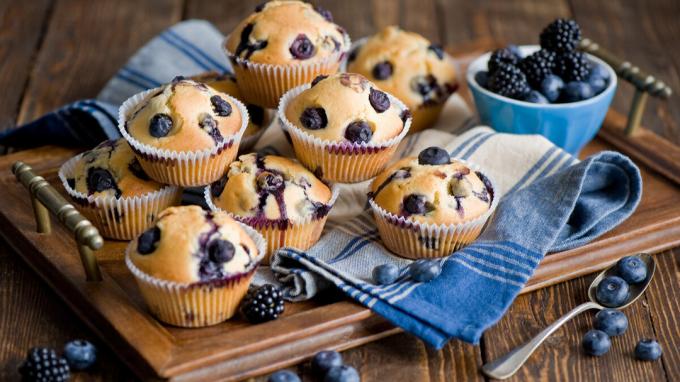 Muffins med blåbær. Billeder - Yandex. billeder