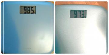 Menuen, som jeg er ved at miste vægt. Resultat minus 35 kg.