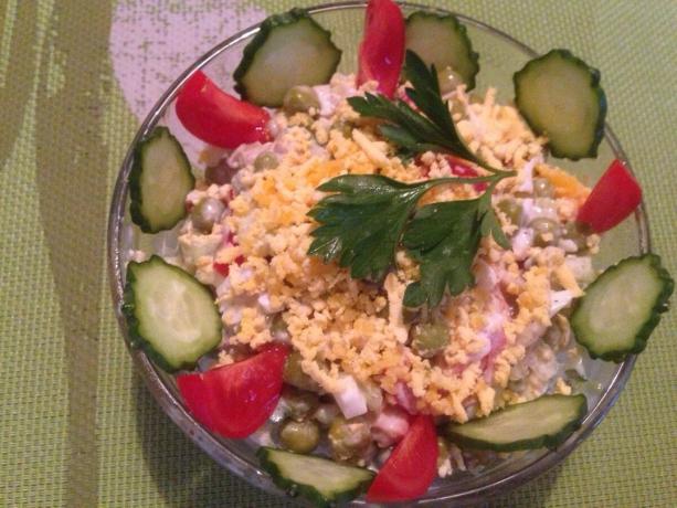 Dette er en eksperimentel salat, men forsøget gik på Hurra !!!