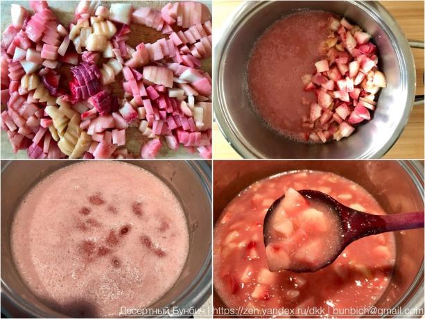 Processen med udarbejdelse af ferskner marmelade