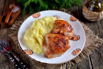 Kylling med honning og sennep i ovnen