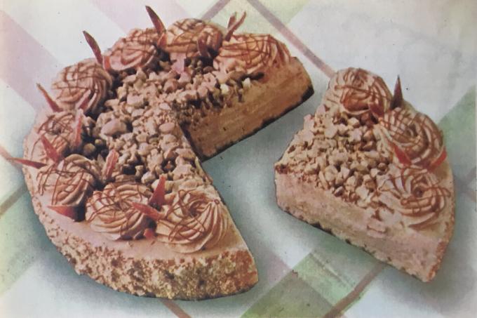 "Olympic" kage. Foto fra bogen "Produktion af bagværk og kager," 1976