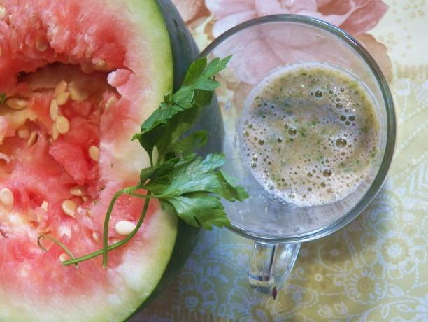 Vandmelon-persille cocktail